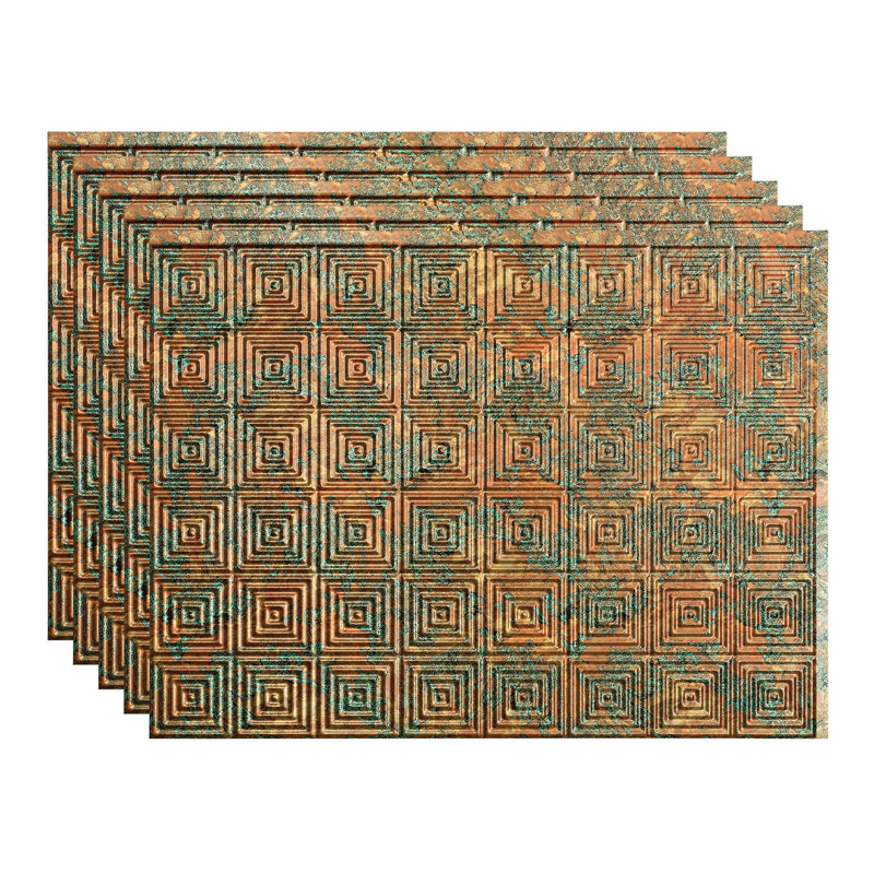 Ensemble de dosseret décoratif en vinyle 15 pi2 FASÄDE Miniquattro, Fantaisie cuivrée