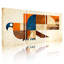 Tableau abstrait géométrique d'oiseaux sur toile tendue (lot de 3)-268846834