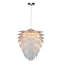Lustre artichaut 1 lumière en bois blanc