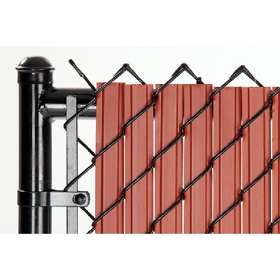 Proudly! - SoliTube Slat Privacy Inserts for Chain-Link Fence, Double-Wall Vertical Bottom-Locking Slats with Wings (6ft, Black)