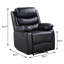 Fauteuil inclinable électrique noir avec accoudoirs coussinés-1619345904