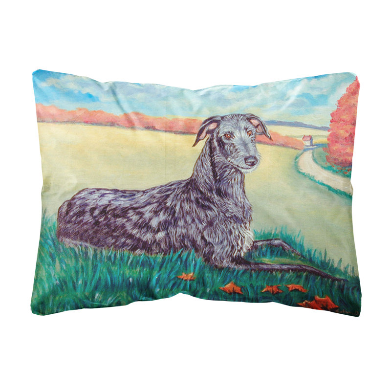 Coussin décoratif intérieur/extérieur rectangulaire écossais deerhound