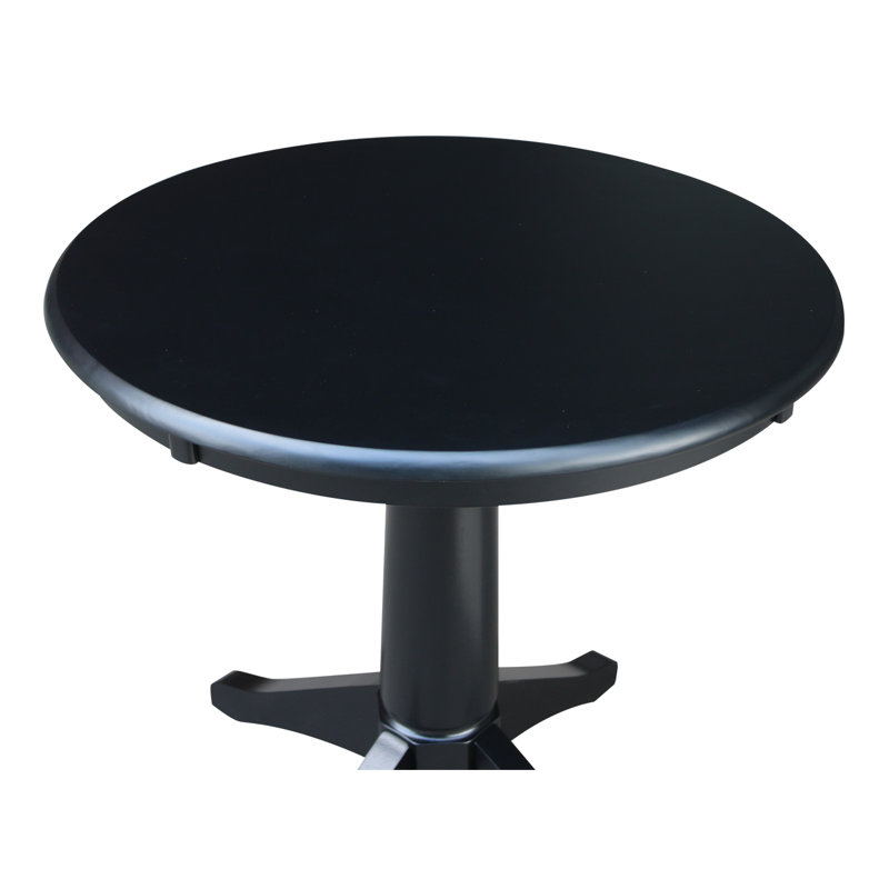 Table de salle à manger Imilia, Noir, H 29,9 po x L 36 po x l 36 po