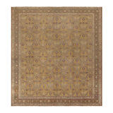 Antique Khotan Rug, Beige And Gold Floral Geometric Pattern - Rug & Kilim