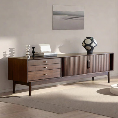 Premium Black Walnut TV Stand