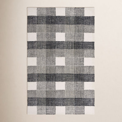 Hand-Tufted Wool Plaid Rug