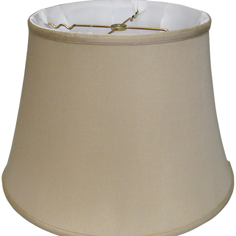 Abat-jour cloche en soie brune