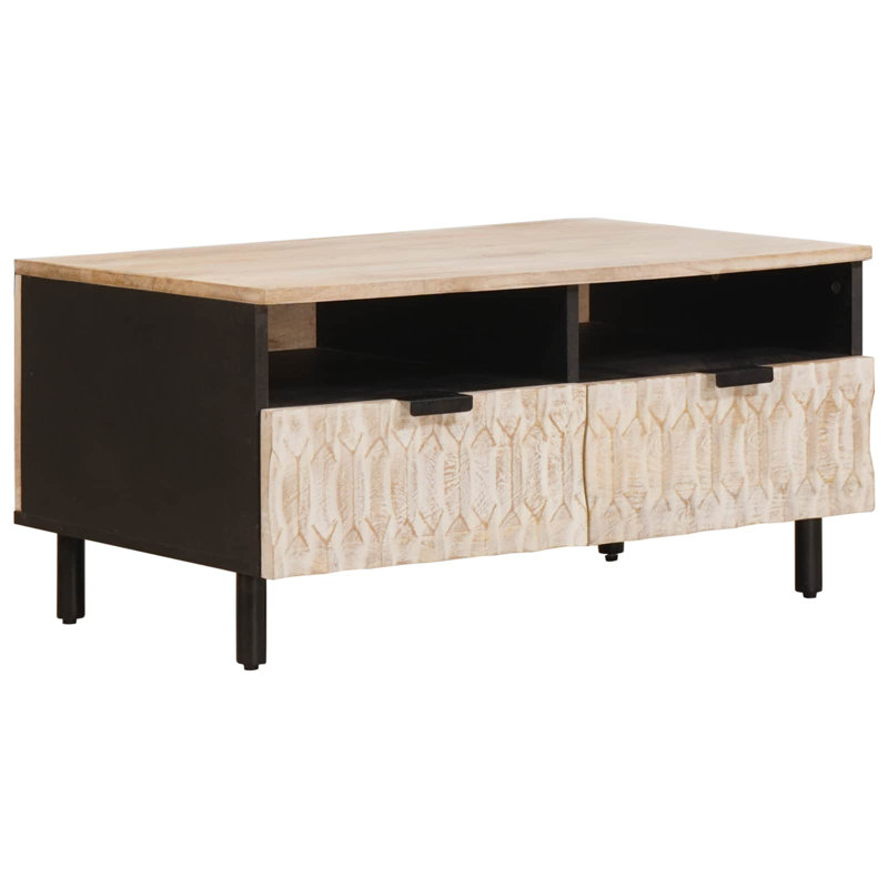 Coffee Table with Storage, White