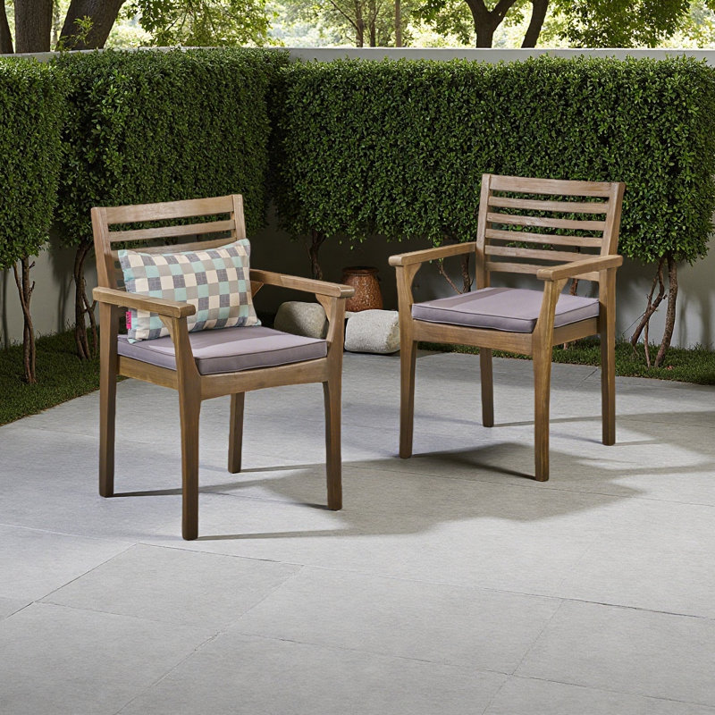 Chaise de salle à manger, ensemble de 2, Gris foncé