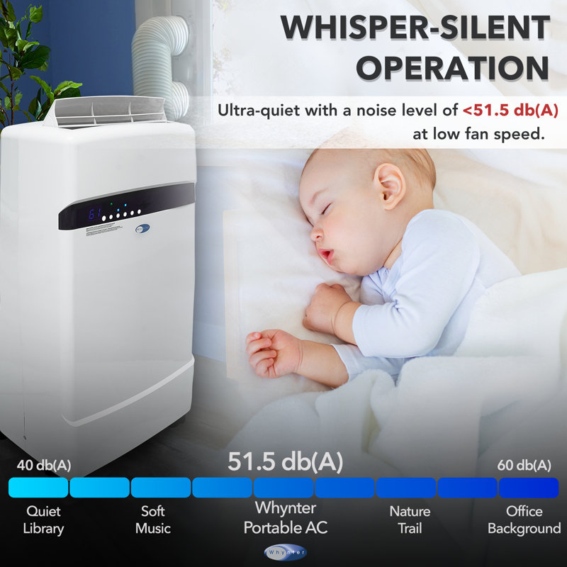 Frost White Mobile Air Conditioner and Heater with Remote
