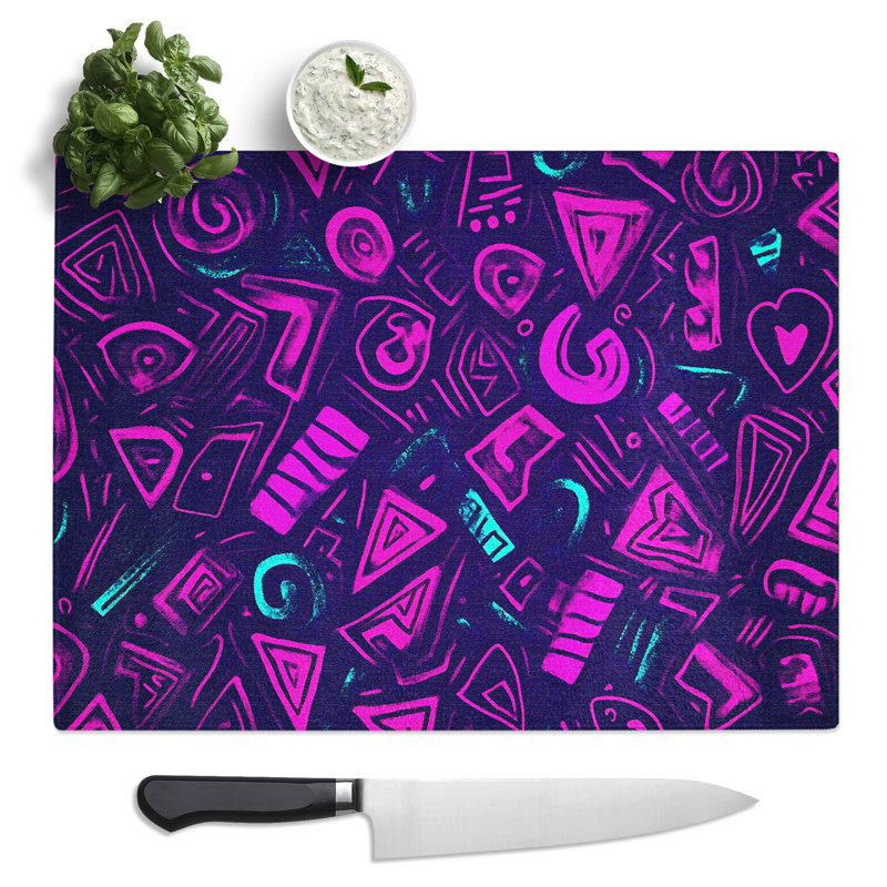 Neon Art Vol.3  Glass Chopping Board
