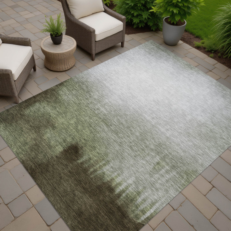 Machine Washable Indoor/Outdoor Lipman ACN2420 Abstract Rug, Rectangle 10' x 14'