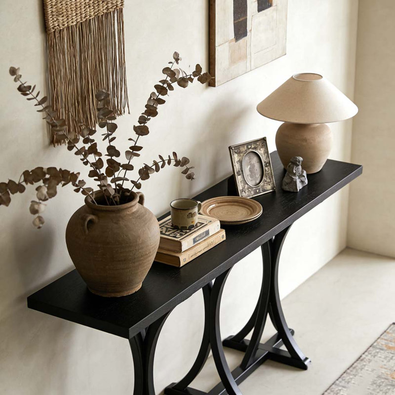 59.8'' Wooden Console Table, Black