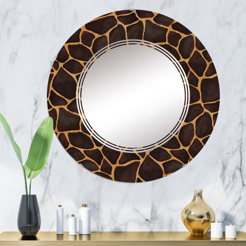 Girafe girafe II - miroir mural animaux, 32 po x 32 po