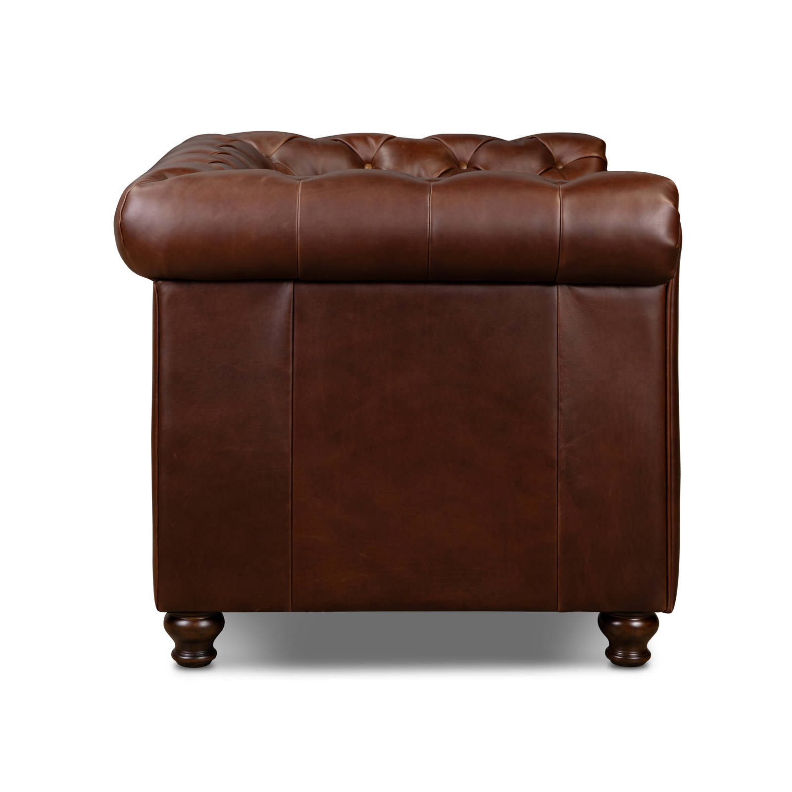 Lyon Genuine Leather Club Chair, Oscuro Brown