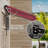 Patio Retractable Awning with Manual Crank, Exterior Sun Shade-112161315-112161286