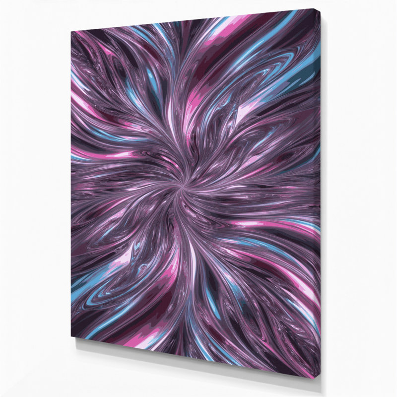 Art numérique sur toile, "Abstraction numérique 86", H 16 po x l 20 po