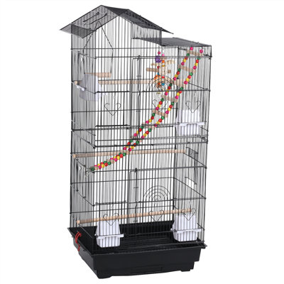 Toland 39'' Pointed Top Flight Cage with Perch