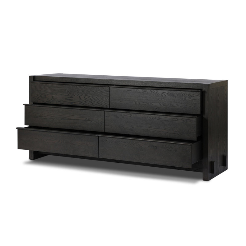 ARAMIS 6 - Drawer Dresser, Smoked Black Resawn