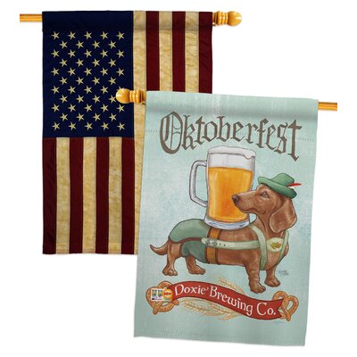 Doxie Brewing Co. 2-Sided Polyester 40 x 28 in. House Flag -  Breeze Decor, BD-PT-HP-110099-IP-BOAA-D-US18-WA