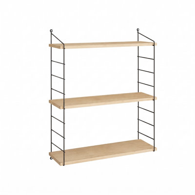 Modern Wall Shelf, 28.3 x 33.5 x 7.9 inches | 100% Melamine Coated Particle Board, Thickness: 0.7 inches | Includes Metal Bracket, Numerous Shelves, Wall-Mounted Design for Stylish Storage Solutions