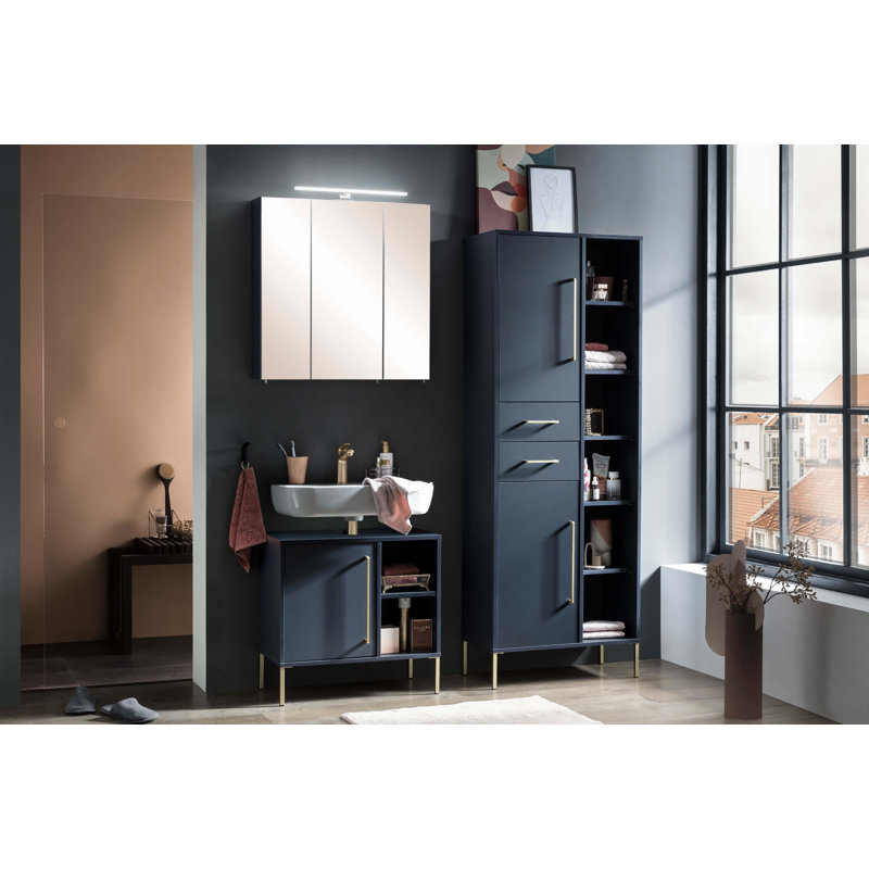Bansil Bathroom Cabinet, Dark Blue