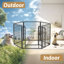 Parc d'exercice en métal robuste à 6 panneaux avec porte, clôture pour chien H 31,7 po pour l'extérieur et l'intérieur-373115479