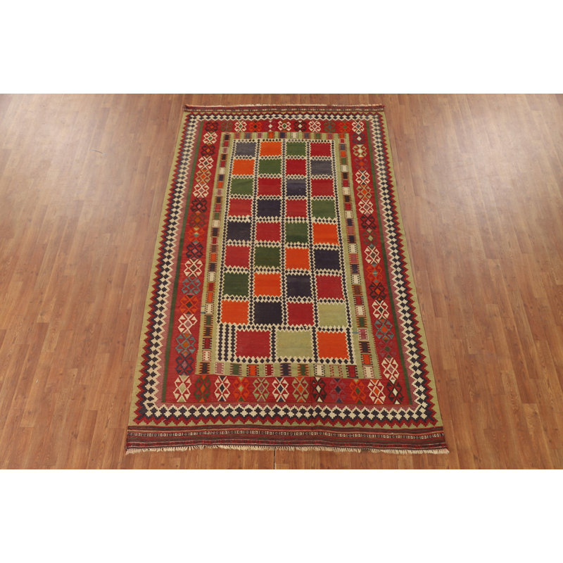 Tapis kilim à teinture végétale 6 x 9