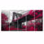Rose, gris, pont de Brooklyn, New York, ensemble de couleurs sur toile pont-505572513