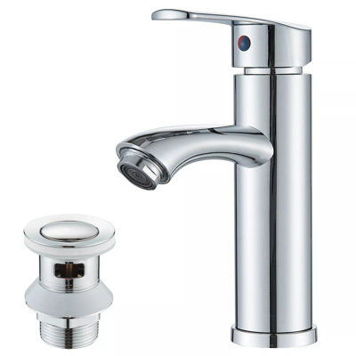 Modern Basin Sink Mixer Tap Monobloc Waterfall Bathroom Single Level Tap Chrome