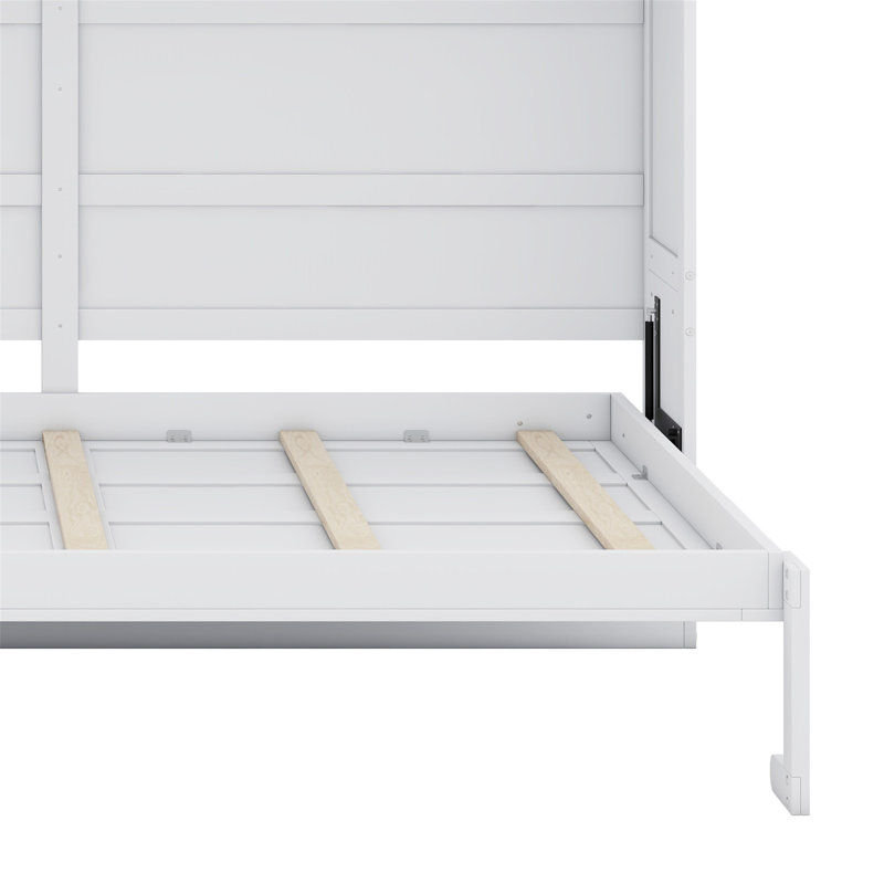 Murphy Bed Wall Bed With Cabinets, White