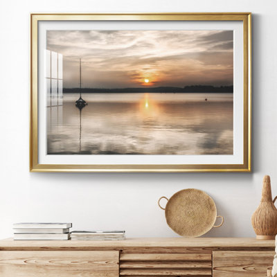 Coucher de soleil doux - photographie avec cadre photo