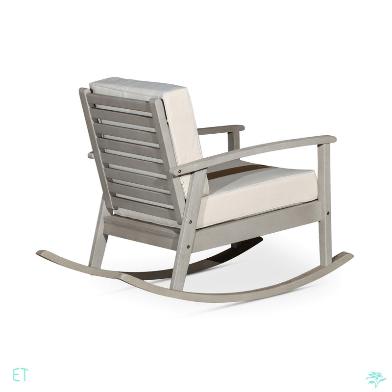 Chaise berçante avec coussins, Gris