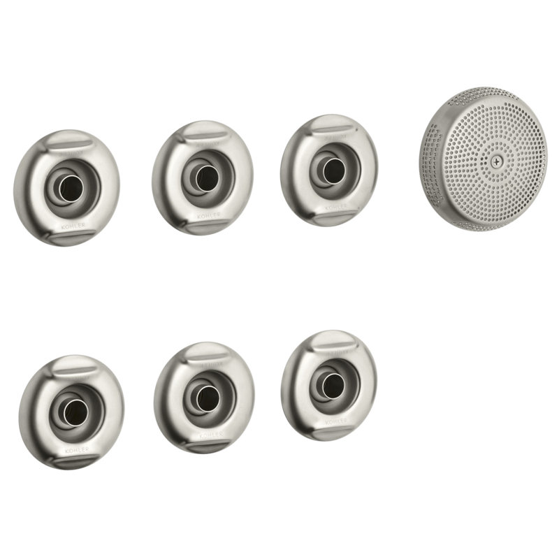 Flexjet Whirlpool Trim Kit with Six Jets, Vibrant Brushed Nickel
