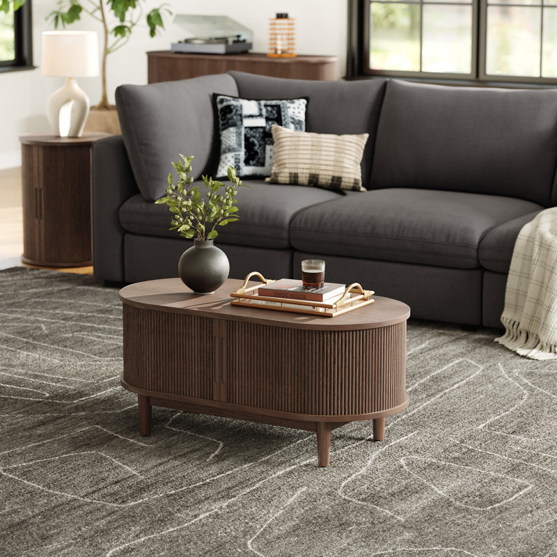 4-Piece Living Room Table Set (1 Coffee Table, 2 End Table, And 1 TV Stand), Brown Wood