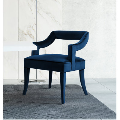 50cm H Velvet Upholstered Armchair