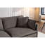 Canapé modulaire confortable confortable en chenille gris antique avec coussins