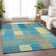 Premium Machine Washable Prisco Teal Rug