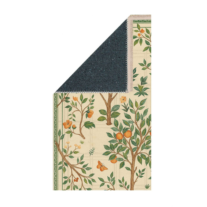 Tapis orange Arts & Crafts