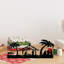 Ensemble de porte-bougies de crèche en fer noir avec palmiers