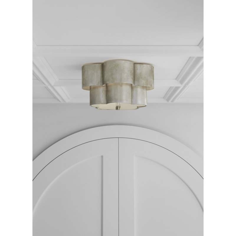 AERIN Arabelle Flush Mount, Burnished Silver Leaf