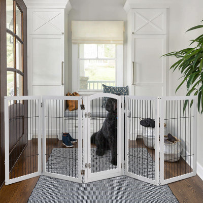 Freestanding Metal Folding Pet Gate