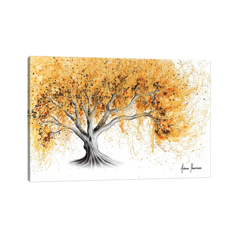 The Golden Tree by Ashvin Harrison - Print on Canvas, Wrapped Canvas, 20.32 cm H x 30.48 cm W