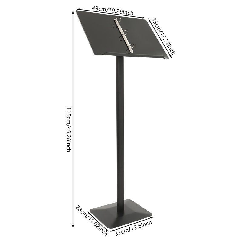 Support pour haut-parleur 46,5 po, Noir