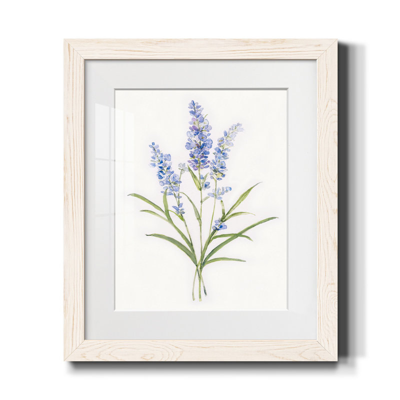 Lavande botanique délicate - impression, Blanc, H 20 po x l 17 po x P 1,5 po