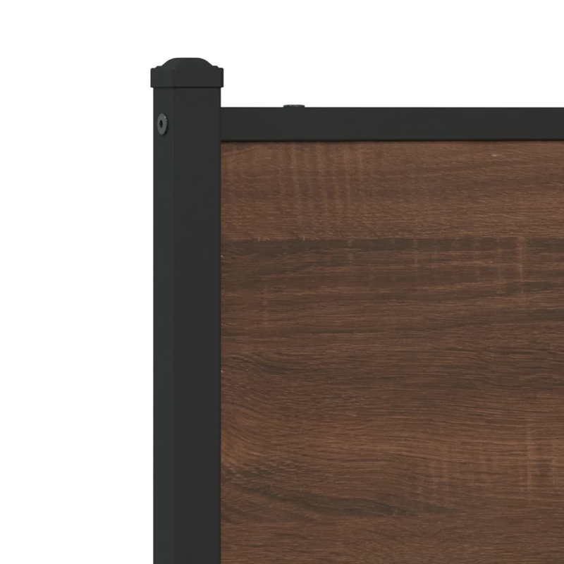 Vidaxl Replace Headboard Smoked Oak 90 Cm Engineered Wood And Steel, Brown Oak, Small Single (2'6)