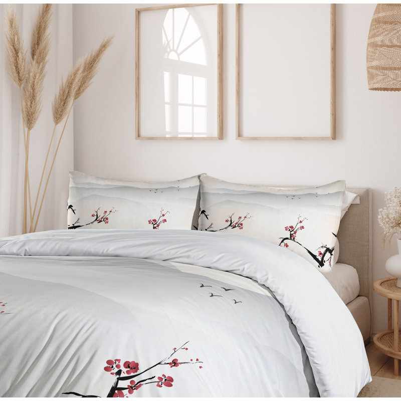 Eclectic Polyester Floral Duvet Cover