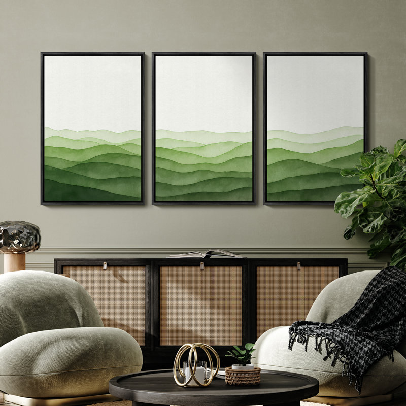 Art mural encadré, rétro, antique, classique pour chambre à coucher - 16 po x 24 po x 3 panneaux, H 24 po x l 16 po, Noir