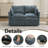 55.4" Wide Modular Storage Loveseat Sofa-1771757531