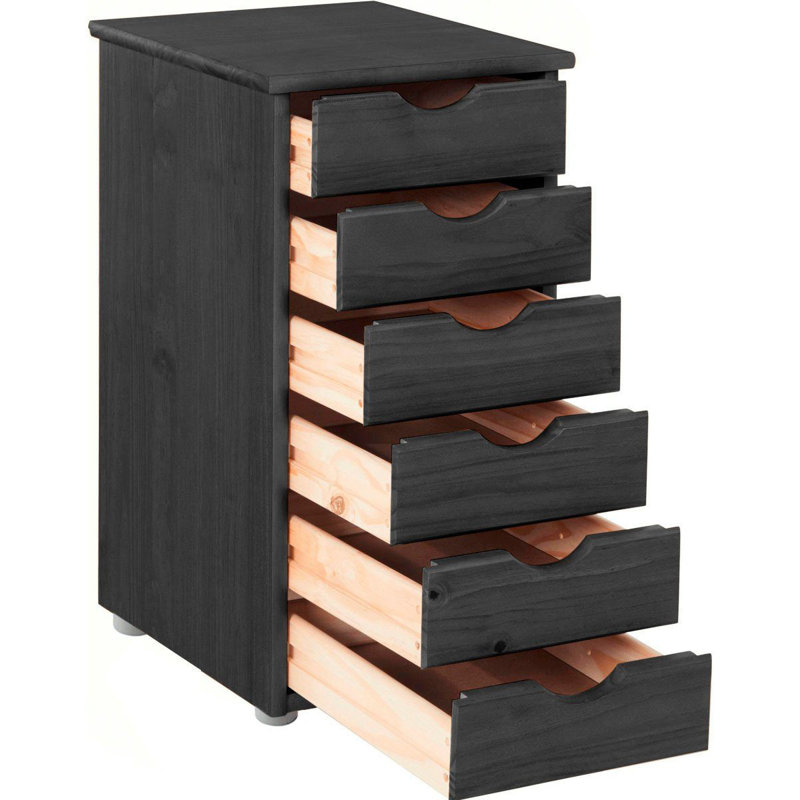 Edgardo Solid Wood 39cm W 6 - Drawer Chest of Drawers